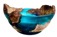 Bol artisanal personnalisé en résine époxy et bois d'acacia, sans BPA, écologique, compatible lave-vaisselle, sans plomb, léger, de luxe pour la maison