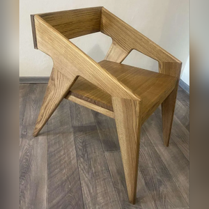 Sillón Moderno y Duradero de Madera Maciza de Fresno, Silla de Comedor de Estilo Escandinavo, Muebles Contemporáneos Toan Phong - Product Image 5