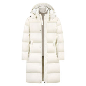 <b>Men's</b> Casual 90% Down Winter <b>Trench</b> <b>Coat</b> with Hood Windproof and Rainproof Zipper Thick - Product Image 2