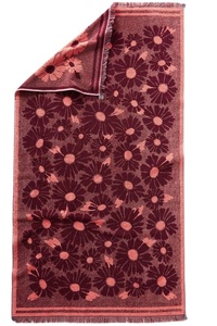 Vente en gros personnalisé 100% coton biologique éponge Jacquard Floral luxe épais séchage rapide écologique bain serviettes de plage logo en relief - Product Image 2