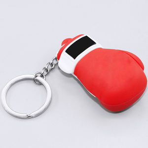 Porte-clés personnalisé de haute qualité en forme de mini-gant de boxe, porte-clés sportifs en métal 3D avec impression UV, porte-clés en caoutchouc emballés - Product Image 2