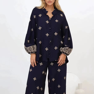 Pure Cotton Fabric Cord <b>Set</b> with Embroidery Summer Co Ord <b>Sets</b> for Womens Available in Bulk Quantity - Product Image 2