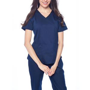 Women's Medical Scrub Apparel Hospital Uniform with <b>Cargo</b> Jogger <b>Pants</b> and Custom Logo Printing Service - Product Image 5