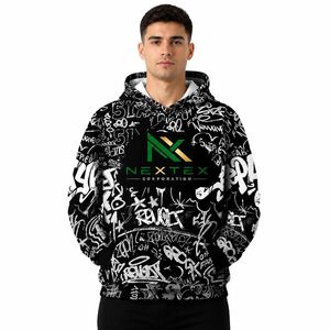 Sudadera con Capucha Personalizada para Hombre, Estampado de Grafiti, Estilo Urbano, Hip Hop, Chaqueta de Forro Polar Extra Grande, Sudadera Informal con Capucha - Product Image 2