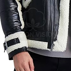 <b>Men</b> Classic <b>Shearling</b> Leather <b>Jacket</b> Heavy Winter <b>Jacket</b> OEM Factory <b>Men</b> Vintage <b>Shearling</b> <b>Jacket</b> - Product Image 6