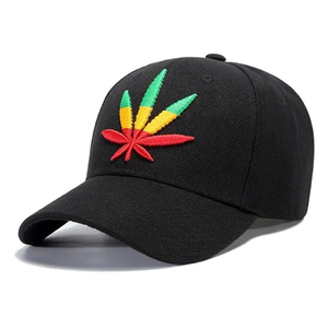หมวกเบสบอลสีดำ 6 แผง ทรง unisex ผ้าฝ้าย ทรงพอดีตัว สไตล์ลำลอง ปักโลโก้ Rasta ที่แผงด้านหน้า เหมาะสำหรับฤดูใบไม้ผลิและฤดูร้อน ขนาดผู้ใหญ่ 58-60 ซม. - Product Image 1