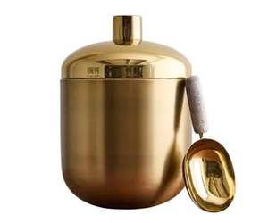 Seau à glace en métal contemporain pour vin et champagne, refroidisseur de boissons élégant, parfait pour la maison, la cuisine, le restaurant, l'hôtel, la restauration, les fêtes - Product Image 3