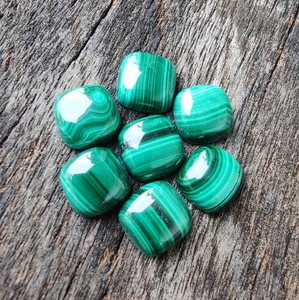 <b>Cushion</b> Cabochon 5.0mm-10.0mm Natural Malachite High Quality Jewelry Making Gemstone - Product Image 1