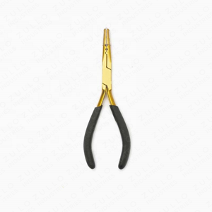 Pinzas Premium para Extensiones de Cabello con Punta Fina, de Acero Inoxidable Chapado en Oro, Removedor de Cuentas con Agarre Suave para Uso en Salón - Product Image 2