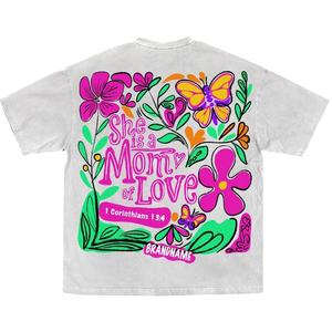 T-shirt oversize pour femme, imprimé tendance, dernier design, art floral abstrait moderne, respirant, lavage à l'acide, logo pour homme - Product Image 4