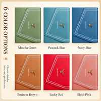 Ensemble cadeau de bloc-notes en cuir PU A5 avec broderie de logo personnalisé et stylo, avec boîte de présentation pour les promotions d'entreprise, Thanksgiving, Noël