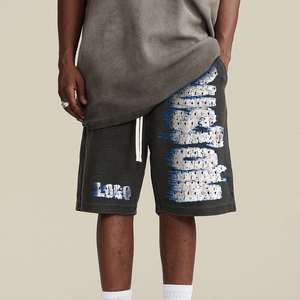 กางเกงขาสั้นผู้ชายขายส่ง ผ้าฝ้าย 100% กางเกงขาสั้นผ้าฟลีซเรียบง่าย สไตล์ลำลอง สตรีทแวร์ กางเกงขาสั้นฤดูร้อน เสื้อผ้าผู้ชาย - Product Image 2