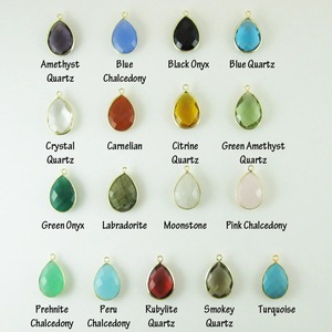 Green Onyx Gemstone Pendant <b>Necklace</b> Pear Shaped Faceted Crystal Jewelry Gift for Mother Bezel Set Jewelry for Women - Product Image 3
