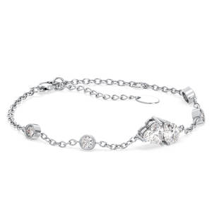 Bracelet à maillons REYES élégant en or blanc 14 carats avec diamants de laboratoire certifiés IGI, bijoux de luxe pour femmes, à porter lors de fêtes et occasions spéciales - Product Image 2