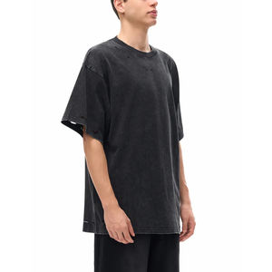 Camiseta Lavada de 230 g/m² con Logotipo Personalizado, 100 % Algodón, Manga Corta, Estilo Retro Americano, Talla Grande - Product Image 2