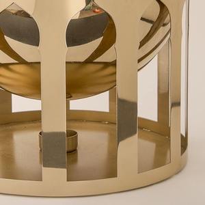 Calentador de Buffet Redondo de Acero Inoxidable al por Mayor, de Lujo, Chapado en Oro, con Base Cilíndrica de Pilar Islámico Cortado con Láser, Diseño de Cebolla - Product Image 6