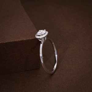 Exclusivo diamante cultivado en laboratorio certificado por IGI de 1,30 quilates, corte brillante, VS1, oro de 14 quilates, rodio, estilo vintage, para compromiso de boda para mujer - Product Image 3
