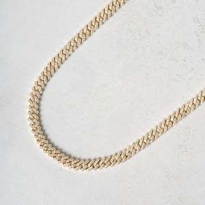 Cadena de Eslabones Cubanos de Plata de Ley de Lujo con Incrustaciones de Circonitas, Chapada en Oro, Micro Pavé CZ, Estilo Hip Hop, Certificada GRA para Hombres y Mujeres - Product Image 3