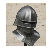 Casque médiéval authentique, armure historique, protection de la tête conçue pour les événements chevaliers, le cosplay et les collections d'exposition