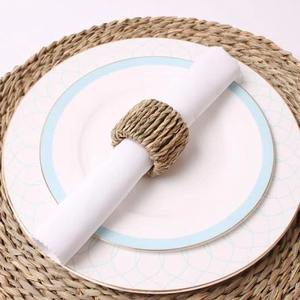 Ensemble de ronds de serviette en rotin naturel du Vietnam tissé pour la décoration de table, de mariage, de fête, de maison et de restaurant - Product Image 5