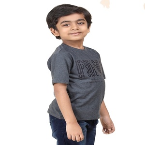 Smart Look 100% coton dans différentes méthodes d'impression et matériaux T-shirt à col rond pour garçon en stock à vendre - Product Image 2