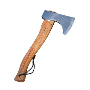 Hacha de alta calidad y tamaño pequeño con cabeza de acero y mango de madera natural para actividades al aire libre, corte de leña y senderismo. - Product Image 4
