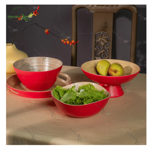 Venta Caliente: Tazones de Bambú Desechables Ecológicos Personalizados D22xH14cm Clásicos para Fiestas y Uso Doméstico Thanh Nam Arts Direct Vietnam - Product Image 1