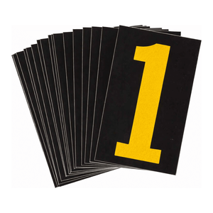Lettres et chiffres réfléchissants en PVC jaune sur fond noir Brady de 1,5 pouce pour étiquettes de sécurité - Product Image 3