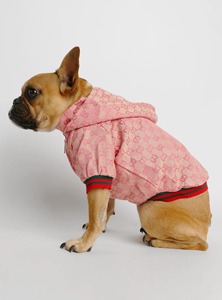 Cute Gray Cotton Knit Eco-Friendly Plaid Pattern <b>Dog</b> Hoodie Comfortable All Seasons Pet <b>Clothes</b> Leisure Style Machine Wash - Product Image 5