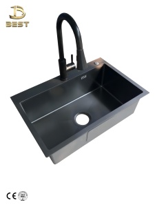 Fregadero de Cocina Rectangular Individual de Acero Inoxidable 304 de Alta Calidad, Hecho a Mano en Vietnam, Marca BEST, 5+ - Product Image 1