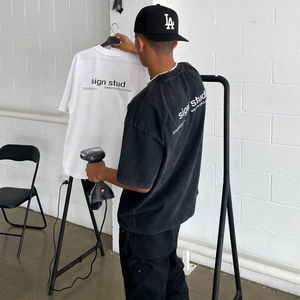 Camiseta de Hombre con Logotipo Personalizado, Tejido Grueso, 100% Algodón, Estilo Urbano, Marca Privada OEM - Product Image 4