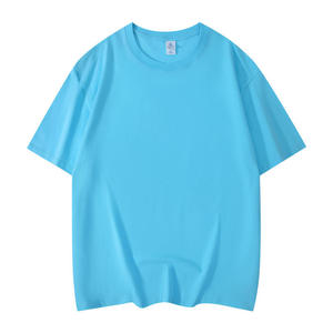 Camiseta de Verano de Alta Calidad, 100% Algodón, Gruesa, Lisa, Extra Grande, Personalizable con Impresión y Bordado de Logotipo para Hombre - Product Image 4