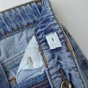 Custom Washed <b>Grey</b> Denim <b>Shorts</b> for <b>Women</b> Vintage Washed Streetwear Private Label Custom Logo Wholesale Jeans Manufacturer OEM - Product Image 4