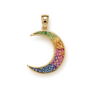 Colgante de Oro Sólido de 14K con Forma de Corazón, Estilo Clásico, Joyería Fina de Lujo, Diseño Personalizado para Fiestas - Product Image 1