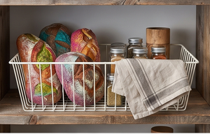 Premium White Metal <b>Wire</b> Storage <b>Basket</b> Rectangle Simple Design <b>Hanging</b> Multi-Purpose Neatening Organizer - Product Image 6