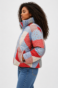 Custom Logo Winter New Textured Warm Long <b>Line</b> Puffer Quilted Latest Jacket Women Hooded <b>Coat</b> Waterproof Windproof Outerwear - Product Image 4
