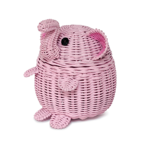 Pretty Elephant Toy <b>Storage</b> <b>Basket</b> Rattan Nursery Room Furniture Kids Room Organizer For Toys And Books Decor Wholesale - Product Image 2