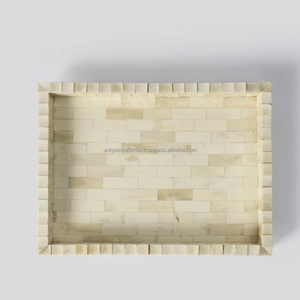 Bandeja Rectangular de Lujo con Incrustaciones de Perlas, Hecha a Mano, de Madera, Diseño Regal, para Servir, Presentación en Comedor, Decoración de Hotel, Regalos Elegantes de Madera - Product Image 3