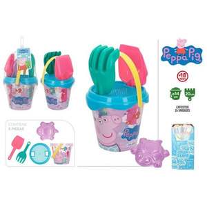 Juego de Cubos de Playa Peppa Pig con IML D14CM+3ACC para Jugar al Aire Libre, Playa y Juguetes de Arena - Product Image 1