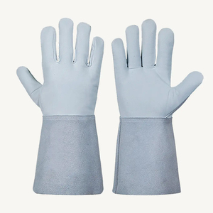 Gants en cuir de vachette de haute qualité, en peau de daim, en cuir croûte, ignifuges pour soudeurs, imperméables, protection au travail - Product Image 1