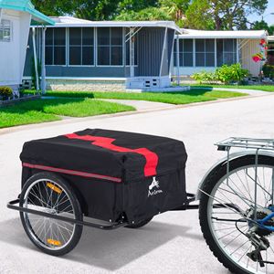 "<b>Bike</b> Cargo <b>Trailer</b> with Removable Cover Versatile Red Wagon <b>for</b> Two Wheel <b>Bikes</b>" - Product Image 2