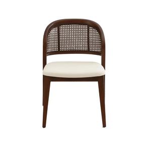 เก้าอี้ทานข้าวเซน่า ทำจากไม้มะฮอกกานีคุณภาพสูง พร้อมพนักพิงหวายและเบาะรองนั่ง สำหรับใช้ภายในอาคาร - Product Image 1