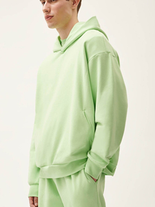 Latest High Quality <b>Green</b> Solid Knitted Jersey 100% Cotton Oversized Pullover <b>Hoodies</b> <b>Men</b> Warm Breathable Quick Dry Customizable - Product Image 5