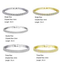 Nouveau Bracelet Tennis Élastique en Zircon Coréen 2026 pour Femme, Style Tendance Luxe Léger, Bijou Électroplaqué B86 Anniversaire