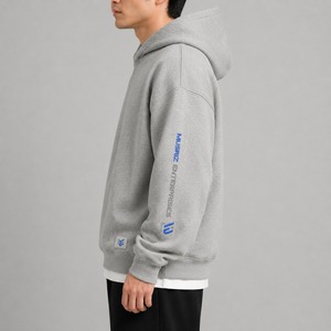 Men's 100% Cotton Pullover Hoodie High Quality <b>Thick</b> <b>Fleece</b> Solid Plain Dyed Breathable Eco-Friendly Custom Size Embroidered - Product Image 2