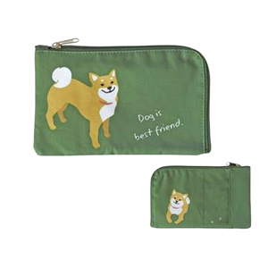 Bolsa de almacenamiento de mascarillas de poliéster con diseño de gato y perro, con bolsillo para pañuelos, estuche organizador de mascarillas portátil e higiénico - Product Image 3