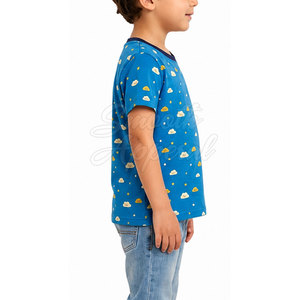 T-shirts pour enfants de haute qualité, 100% coton, lavés, respirants, légers, à manches courtes, pour l'été, décontractés et à porter au quotidien - Product Image 5