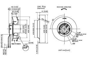 ECF220102-PB 220*102mm EC 230V Ventilateur centrifuge ultra silencieux pour purificateur d'air - Product Image 4