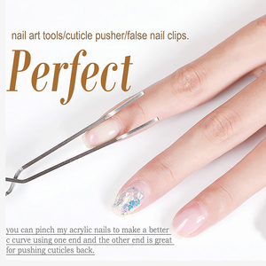 Pince à cuticules double tête en acier inoxydable pour manucure, outil de modelage des ongles, service OEM - Product Image 4