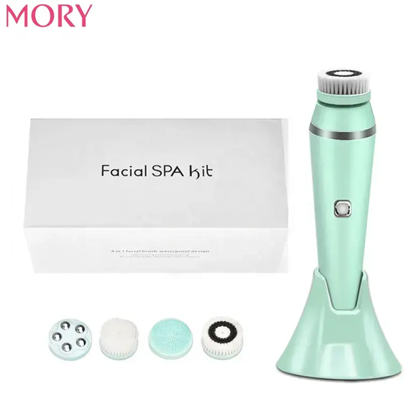 Mory face spin brush facial skin care brush silicone electric scrub silicon clean facial cleansing brush electric